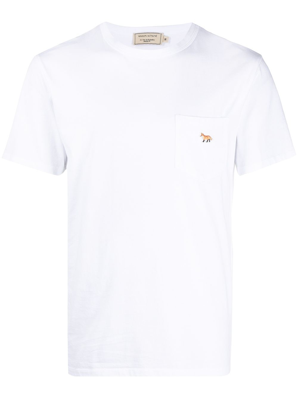 logo-embroidered one pocket T-shirt - 1