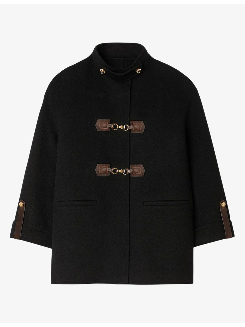 Oversized Long-Sleeve Wool Pea Coat 1