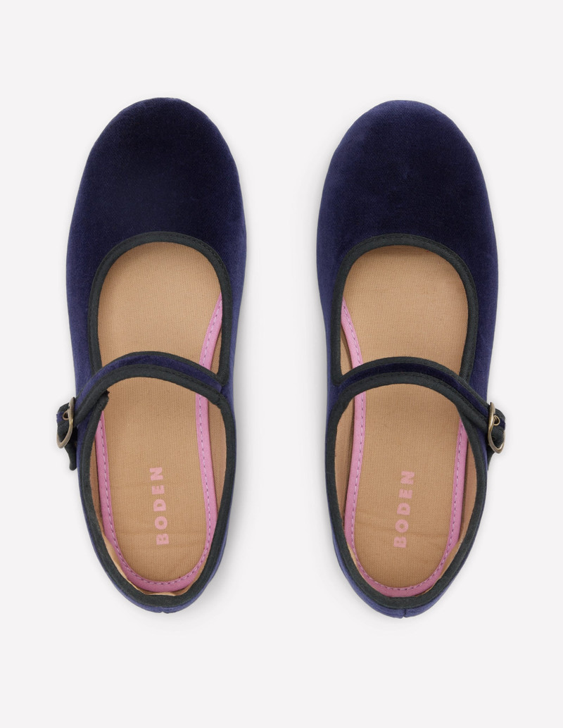 Flexi Mary Jane-Navy Velvet 5