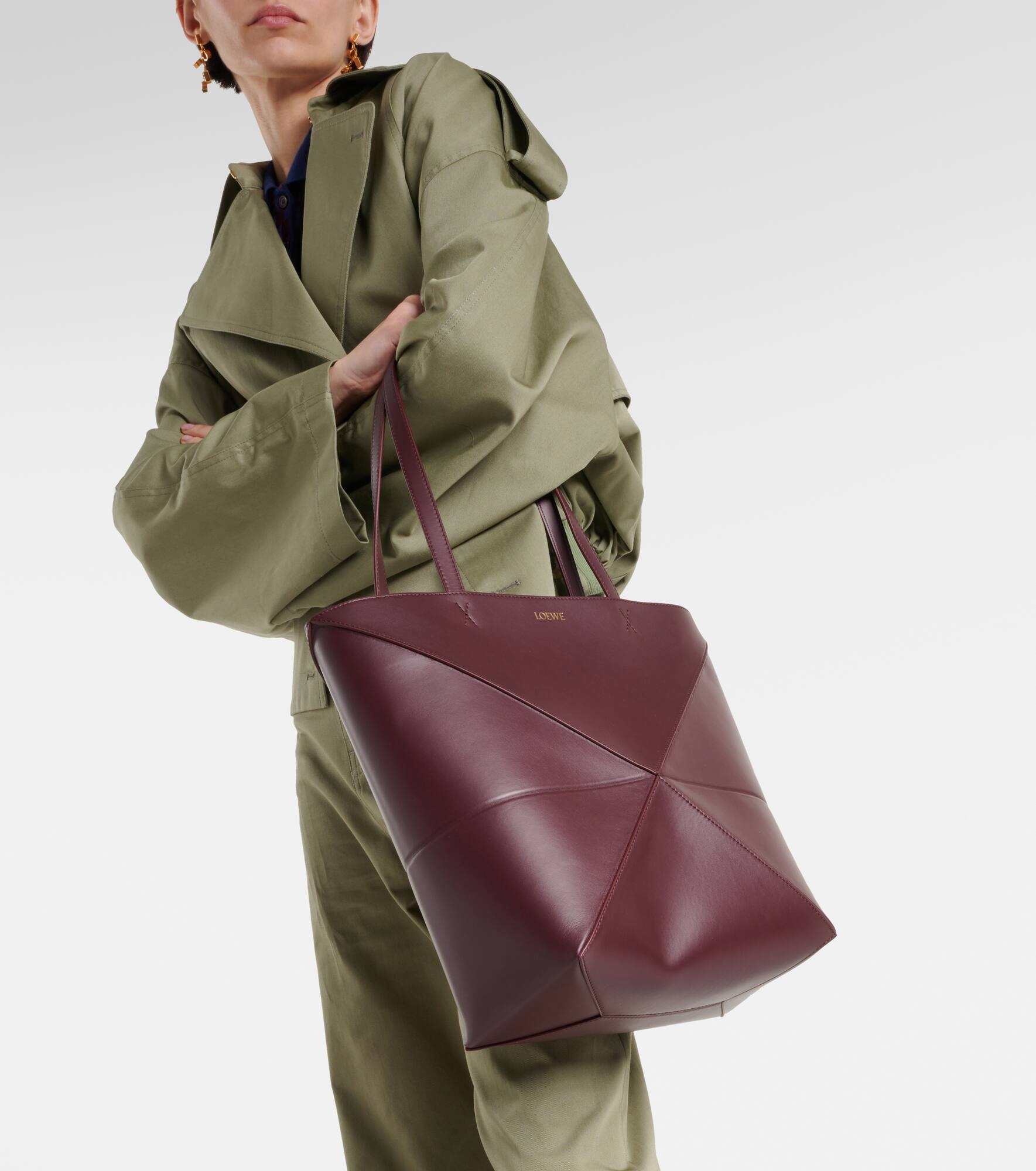 Puzzle Fold Medium leather tote bag - 7