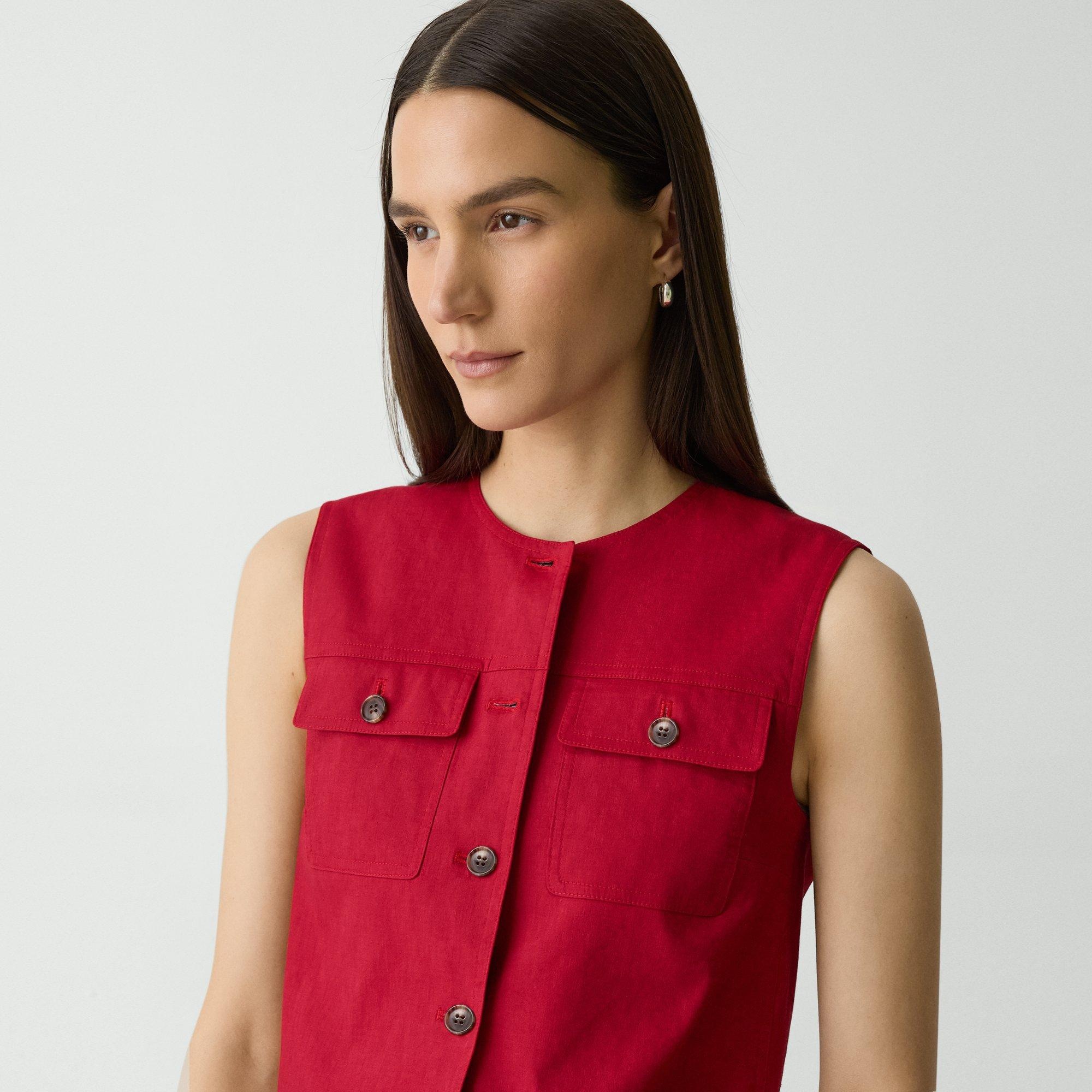 Trucker Vest in Good Linen - 5
