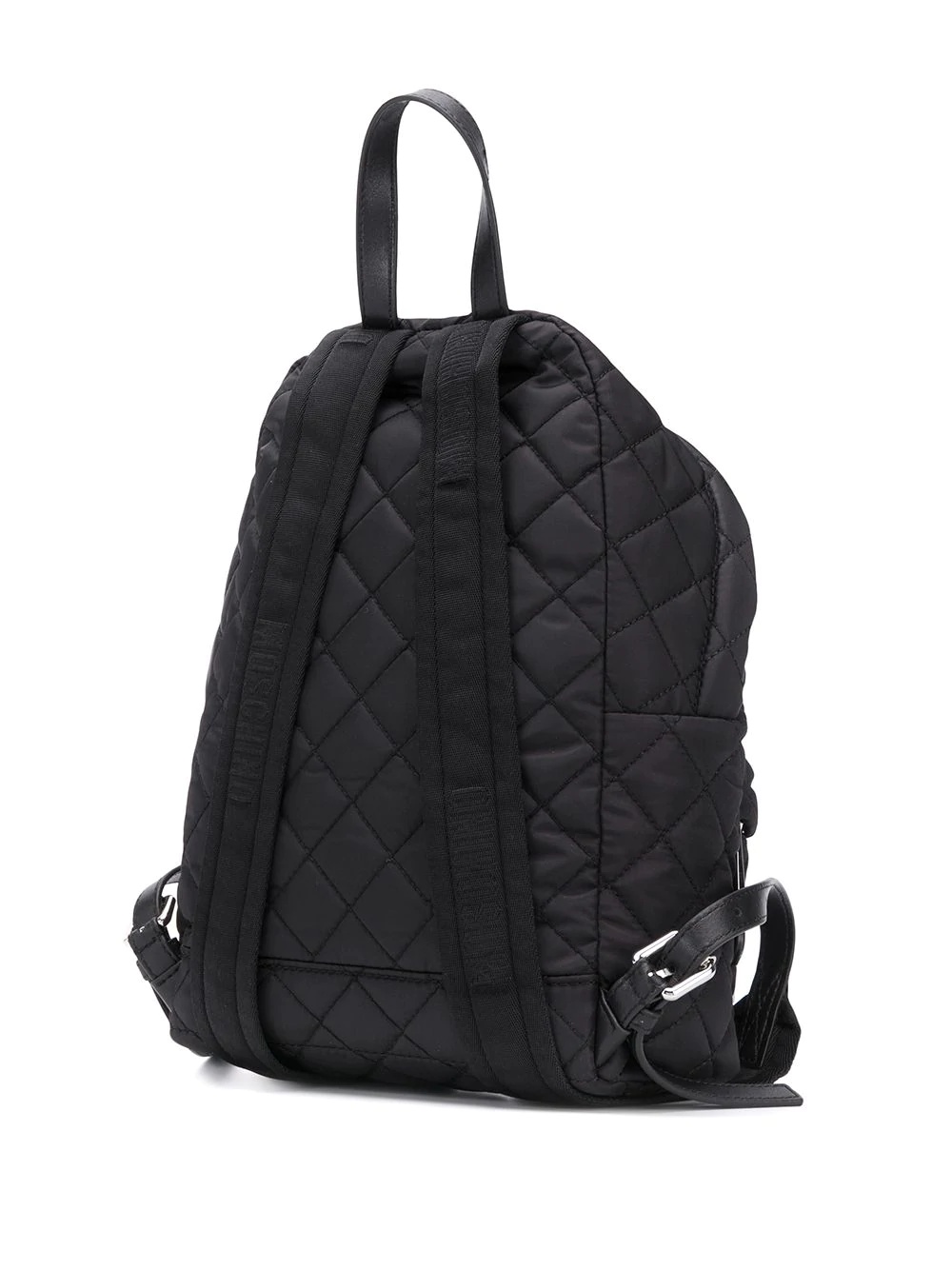 logo-print quilted backpack - 3