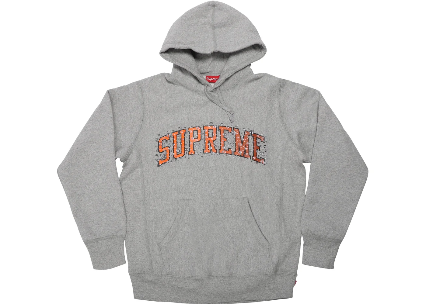 Supreme Water Arc Hooded Sweatshirt Heather Grey - 1