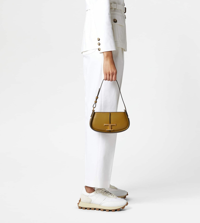 Tod's T TIMELESS SHOULDER BAG IN LEATHER MICRO - LIGHT BLUE outlook