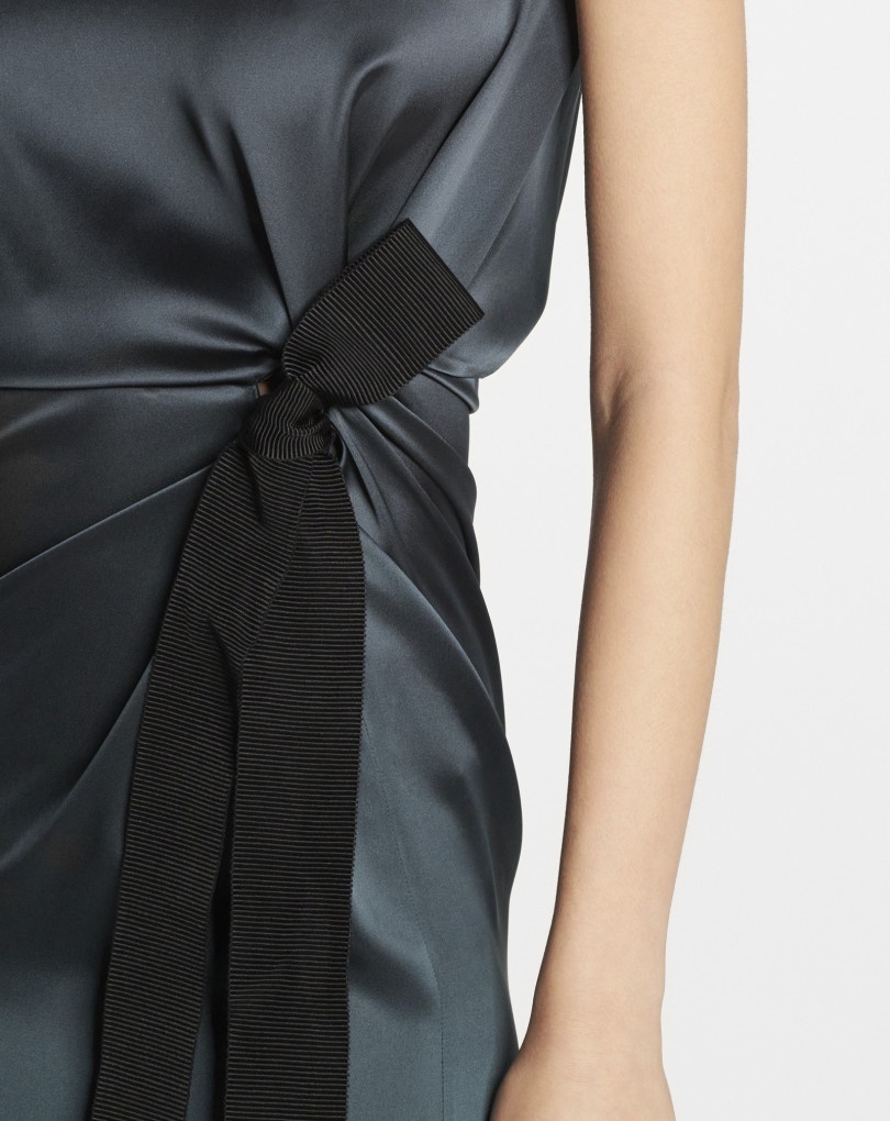LONG DRAPED DRESS - 4