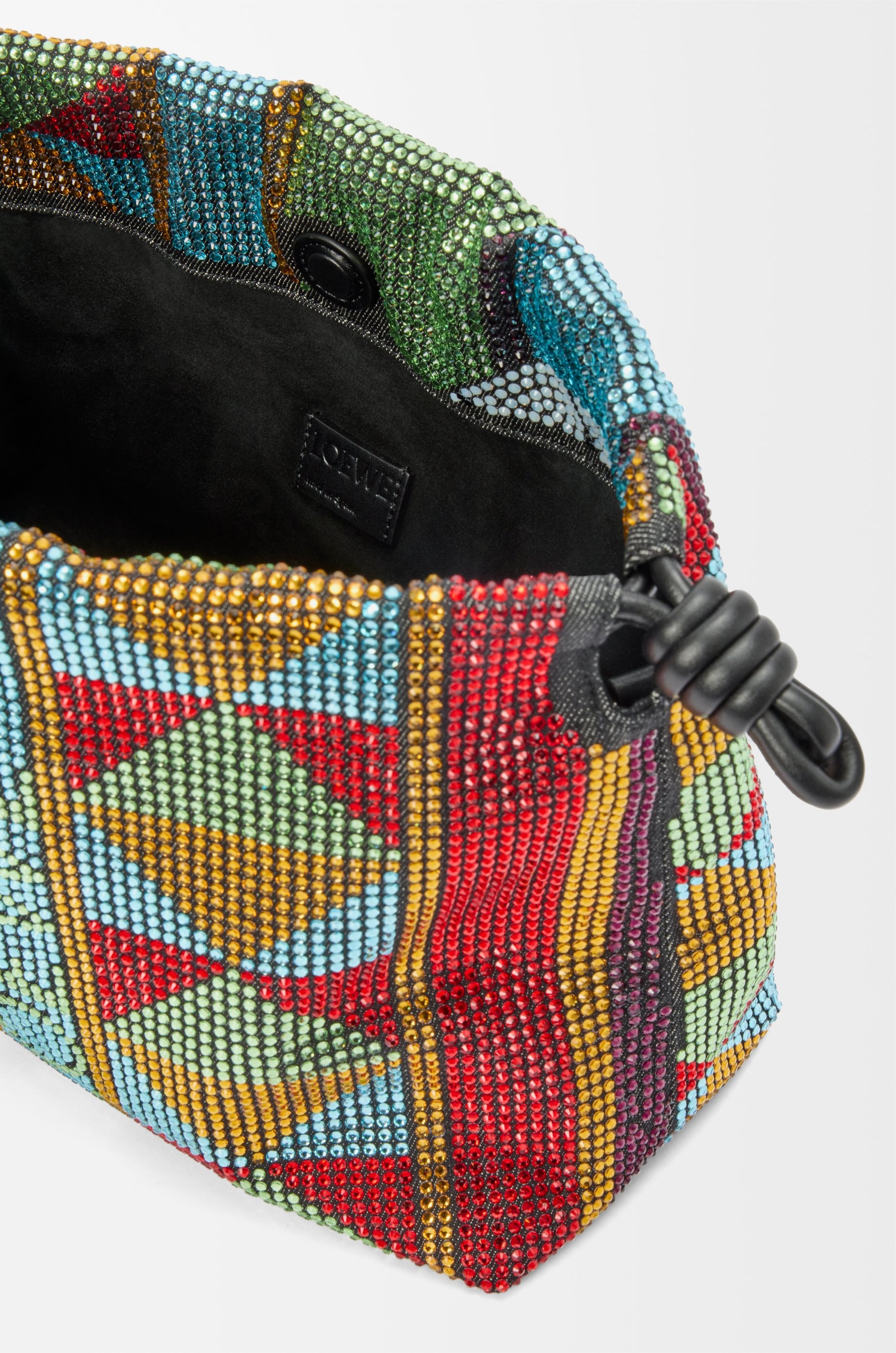 Medium Flamenco purse in embellished denim - 10