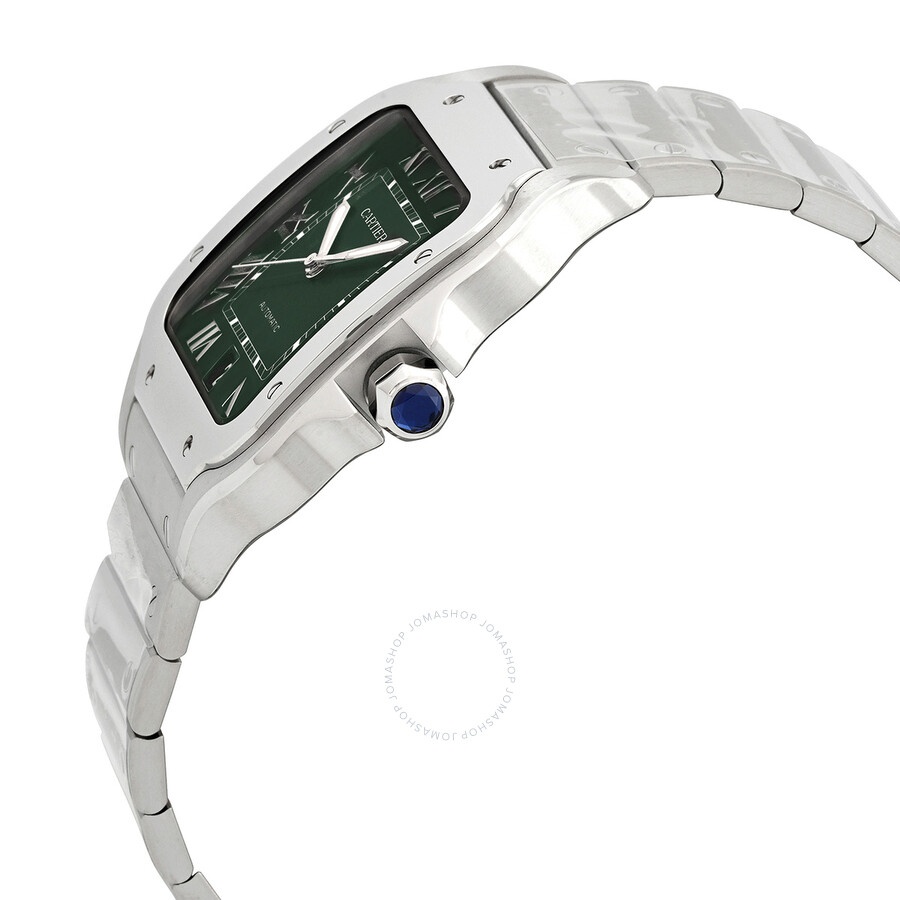 Cartier Santos De Cartier Large Model Automatic Green Dial Men's Watch WSSA0062 - 2