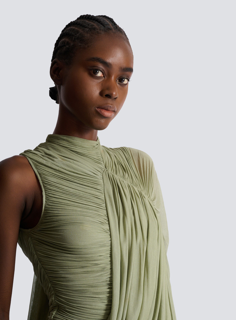 Draped flowing jersey dress 7