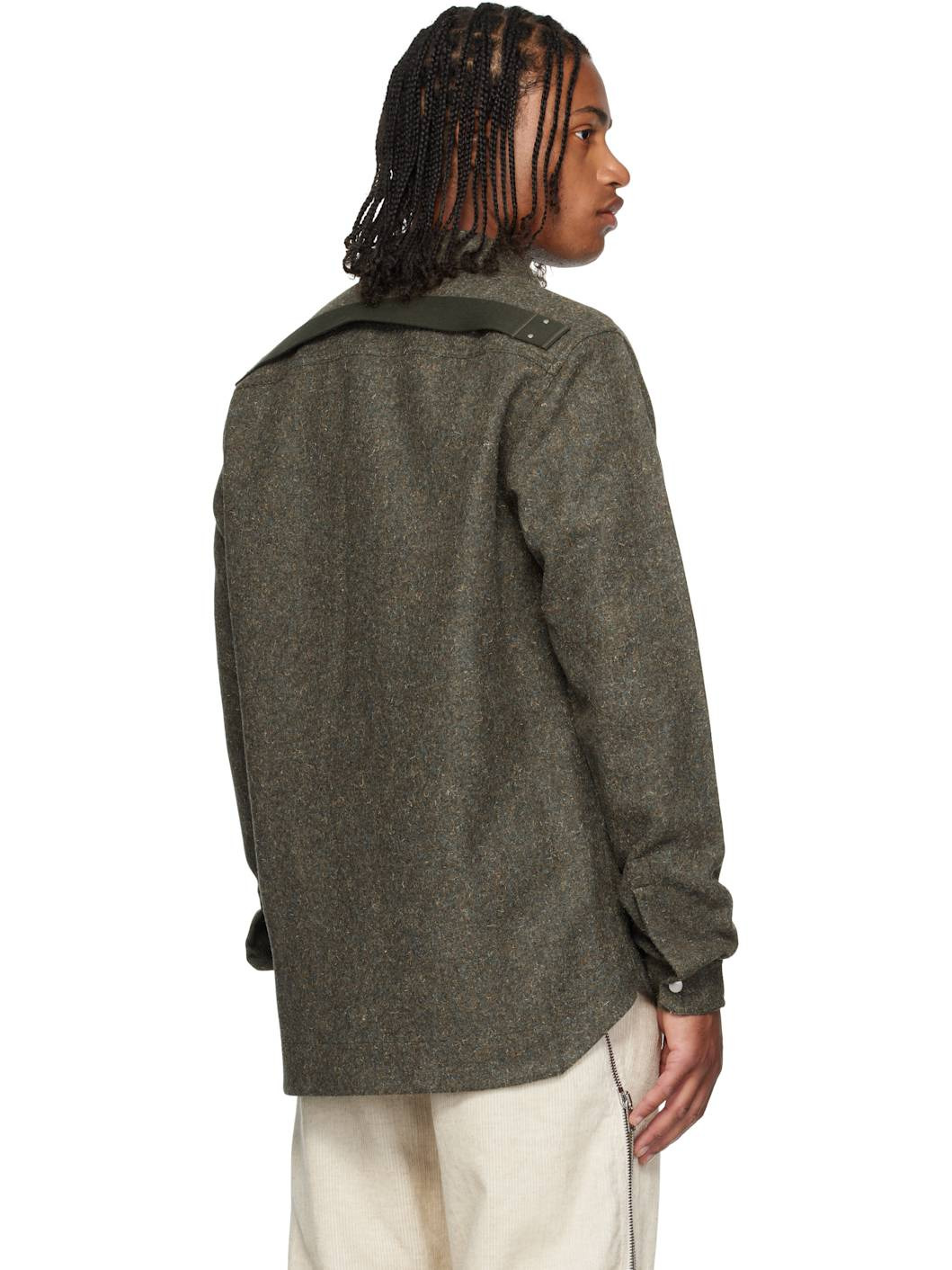 Khaki Concordians Rugged Wool Shirt - 3