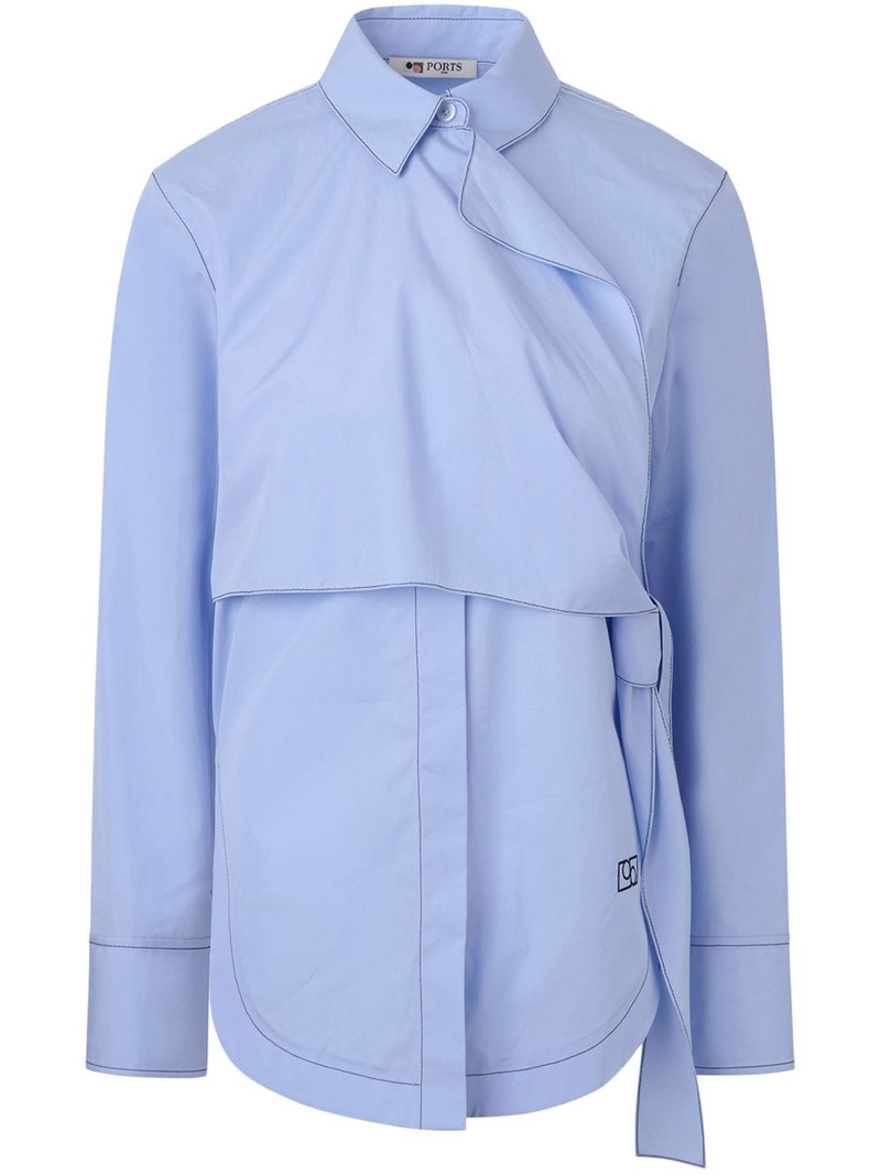 Side wrap cotton shirt 1