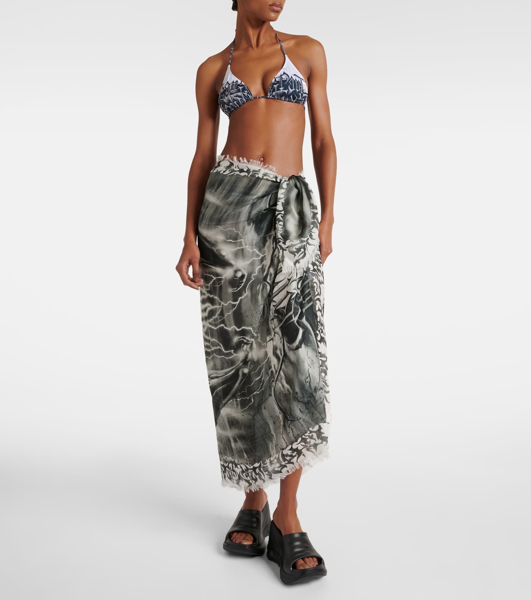 Printed beach cover-up - 2