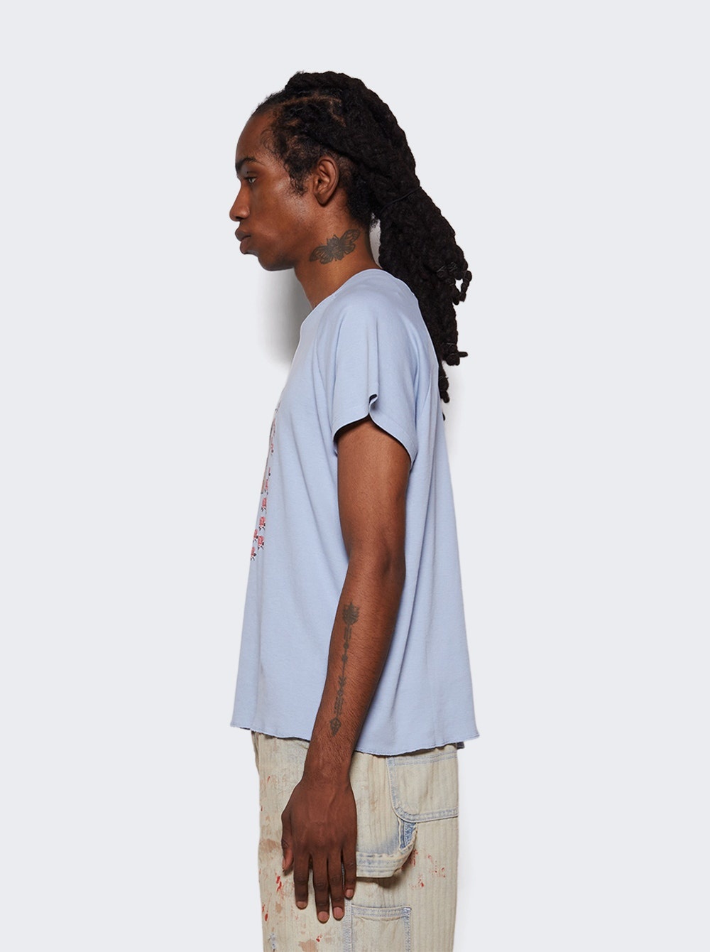 Marche De Roses Raglan T-Shirt Sky Blue - 4