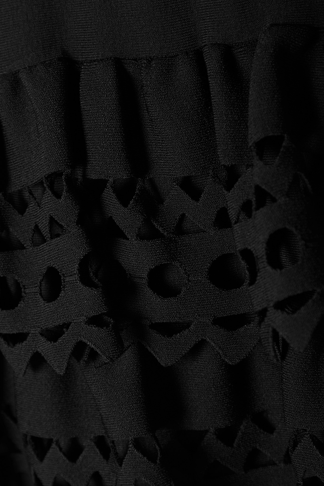 Editions laser-cut stretch-jersey mini skirt - 4
