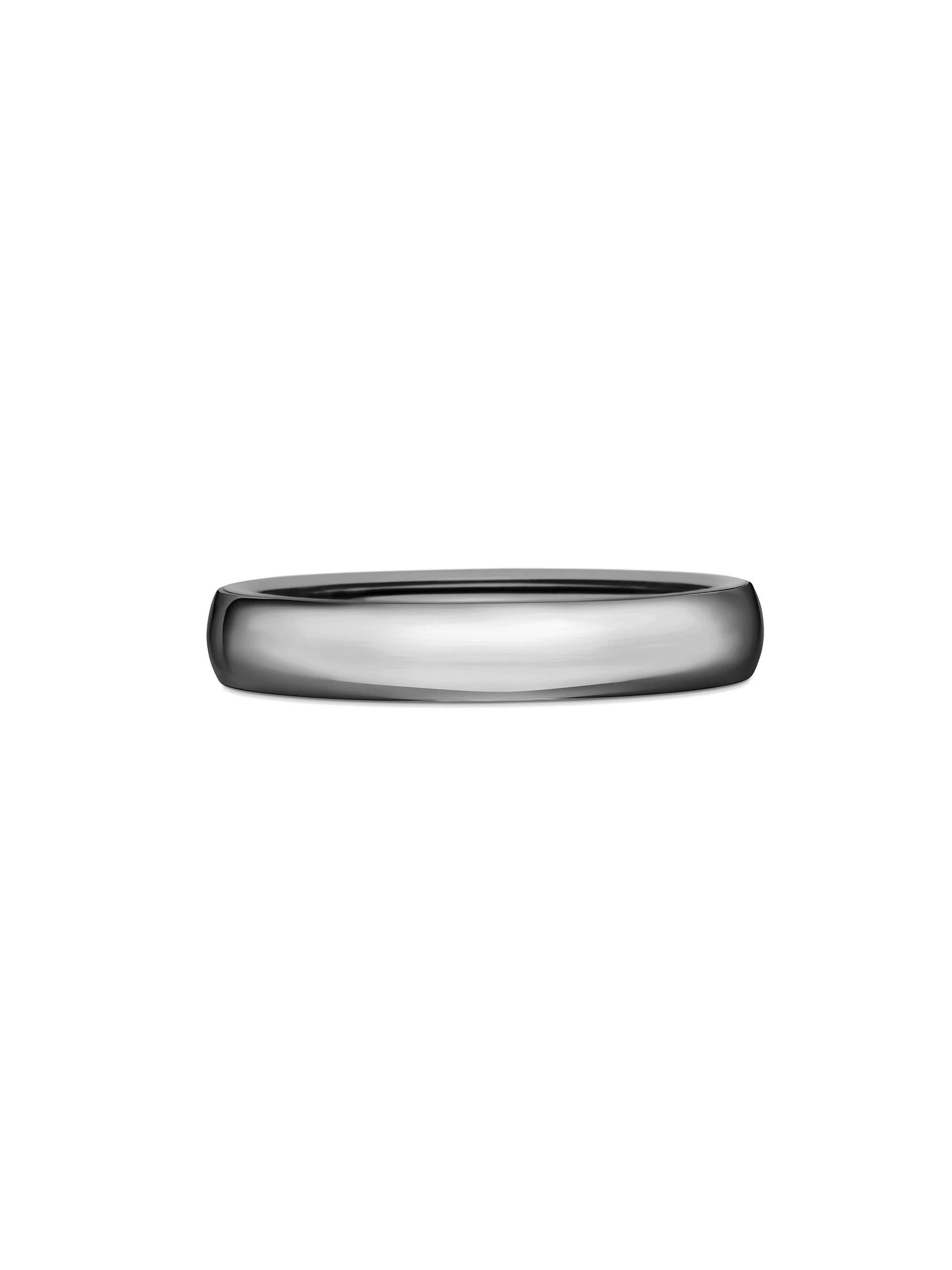 Men's DY Classic Band Ring in Grey Titanium - Grey - 1