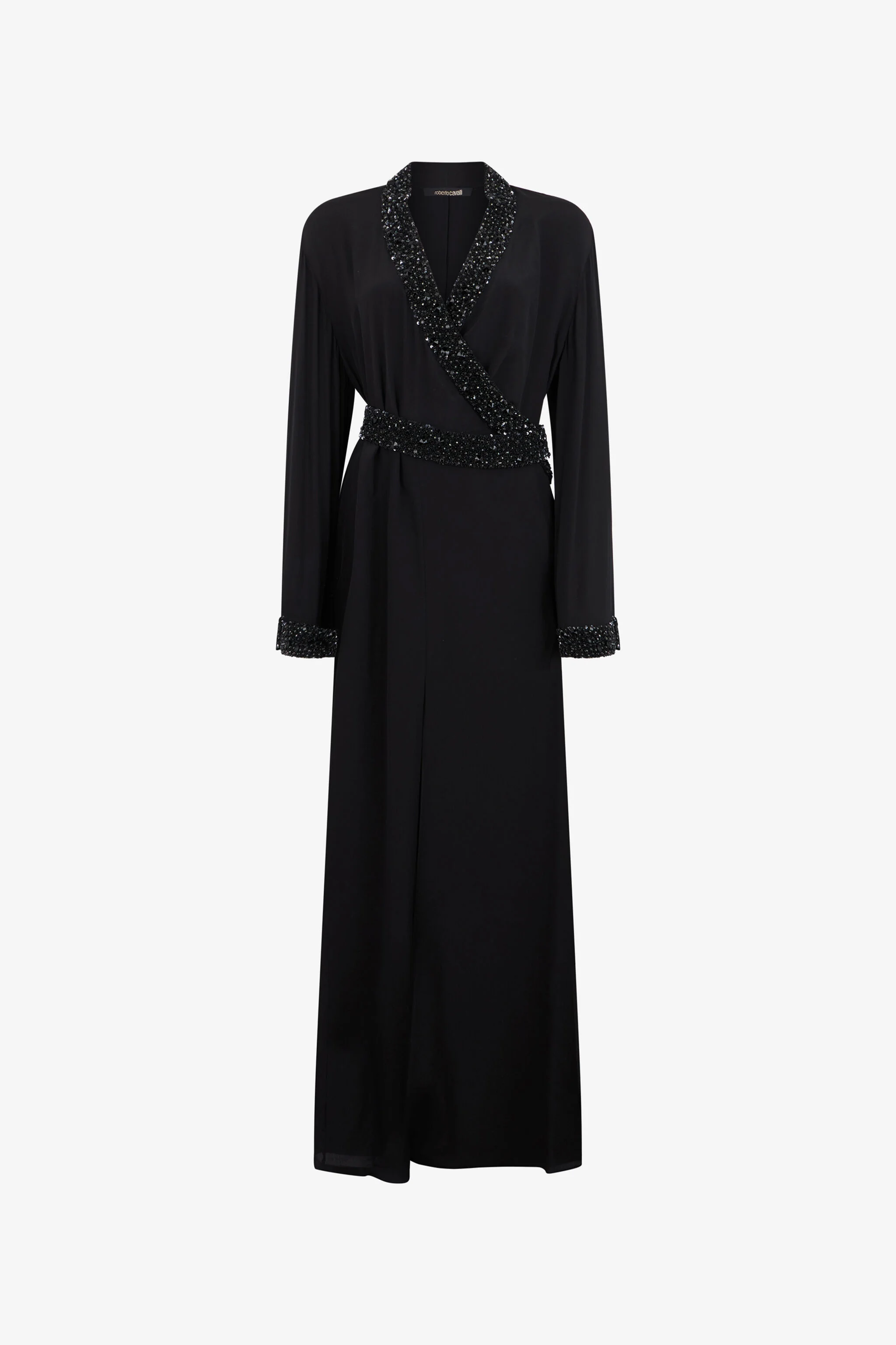 Silk Maxi Dress with Embellished Detail - 1