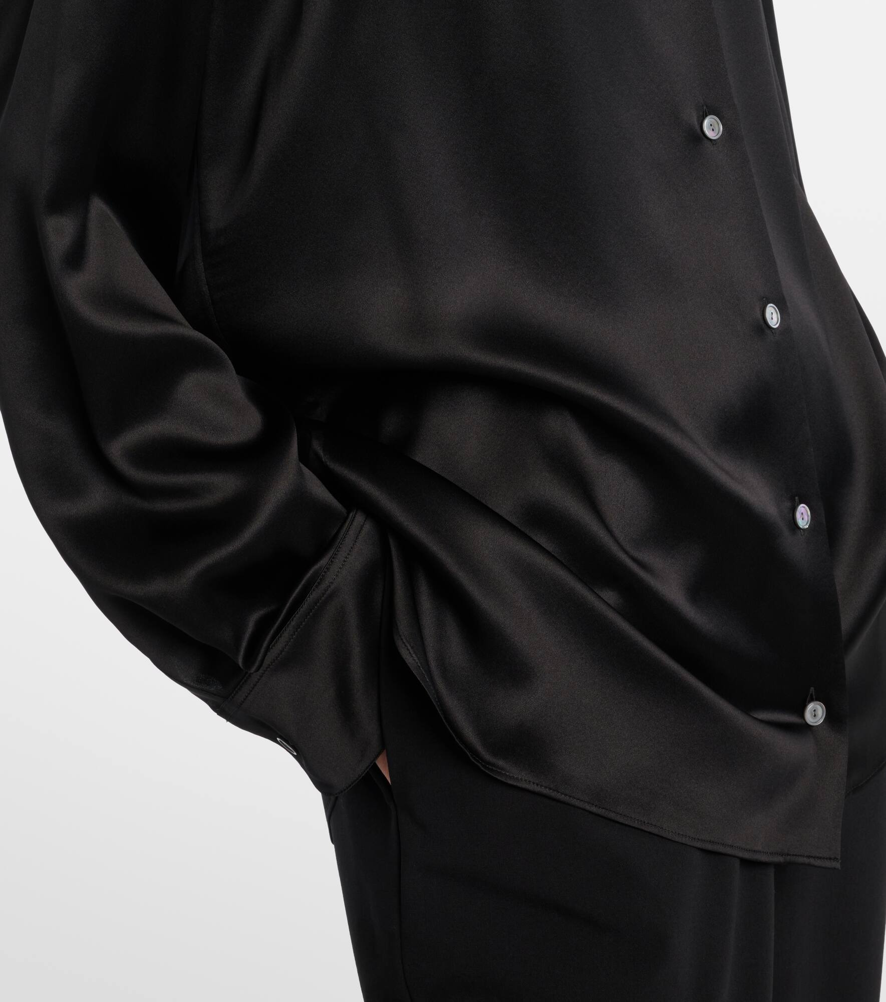 Sisilia oversized silk satin shirt - 5
