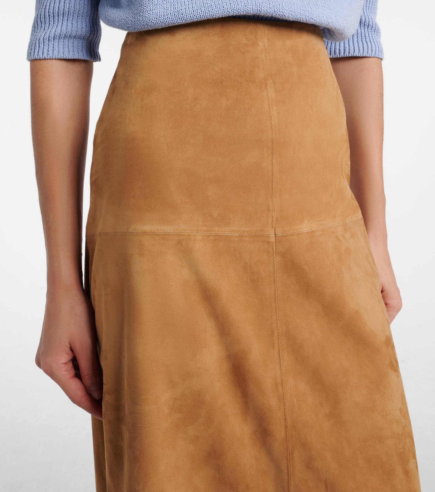 Leather midi skirt - 4