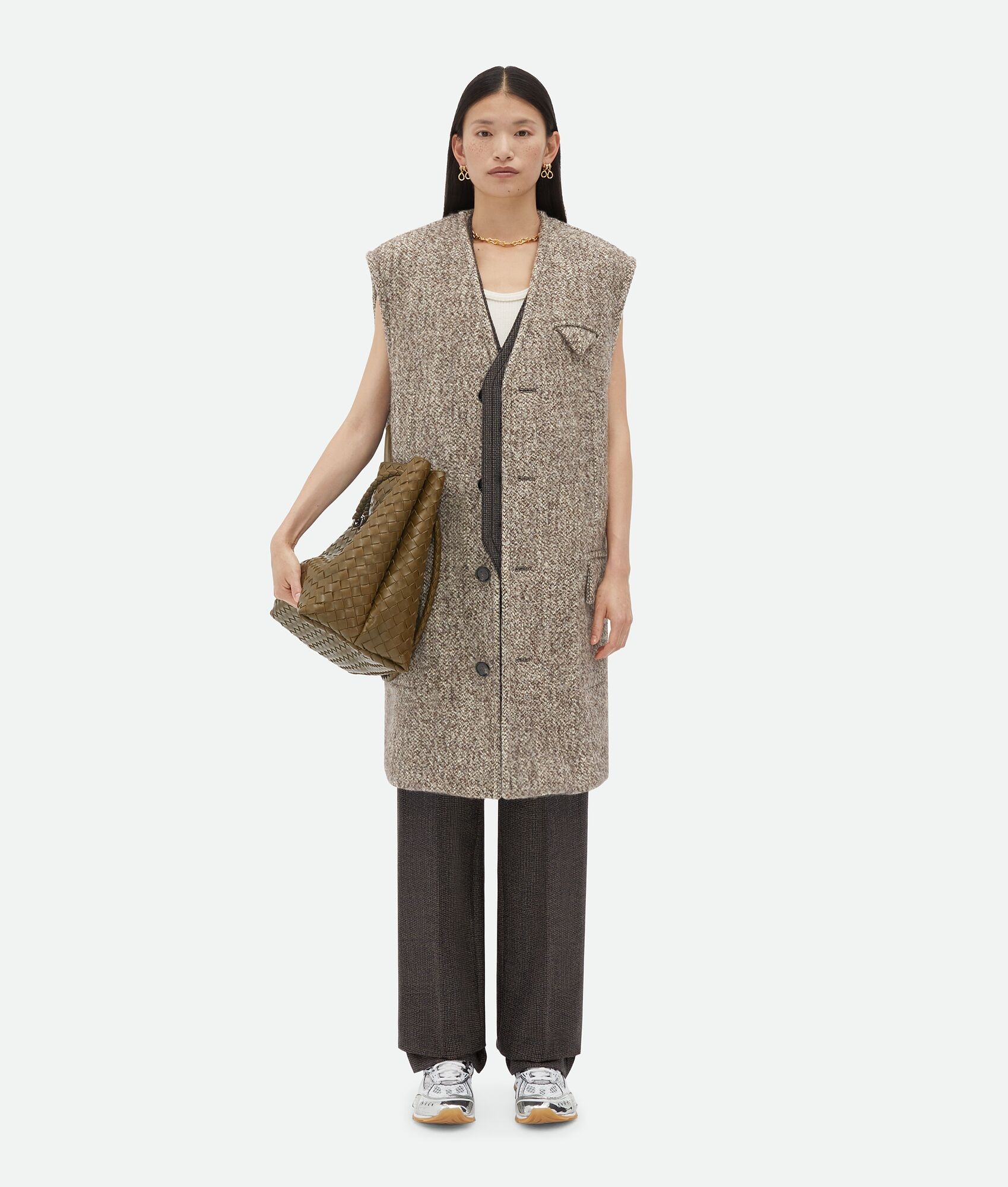 Multicolor Wool Felt Gilet Coat - 1