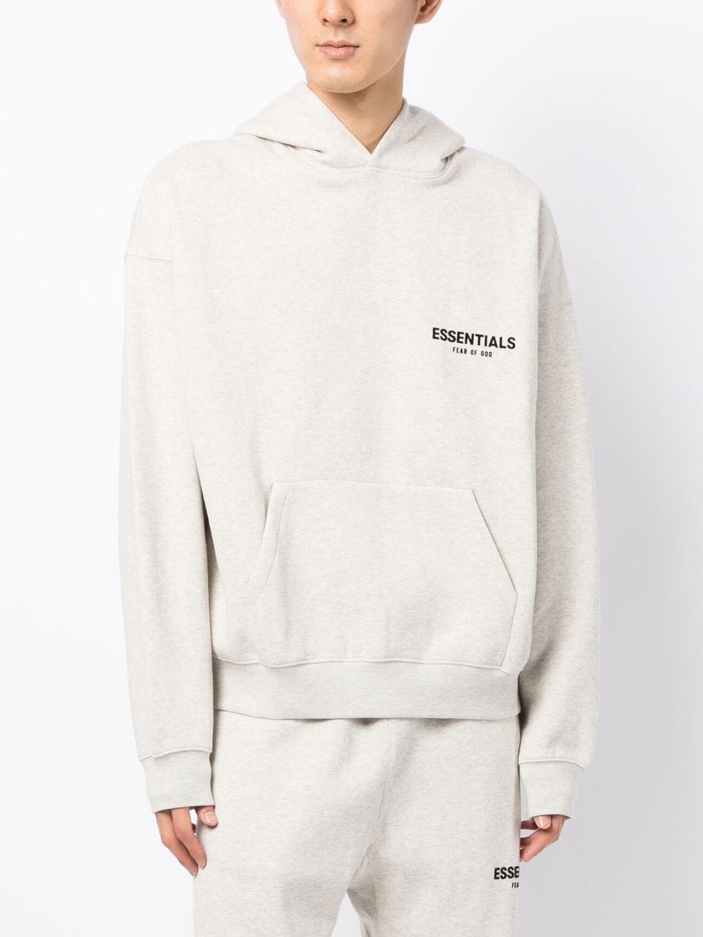 logo-print cotton-blend hoodie - 3