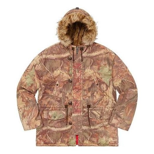 Supreme FW19 Week 15 Spellout N-3B Parka Jacket 'Brown' SUP-FW19-10800 - 1