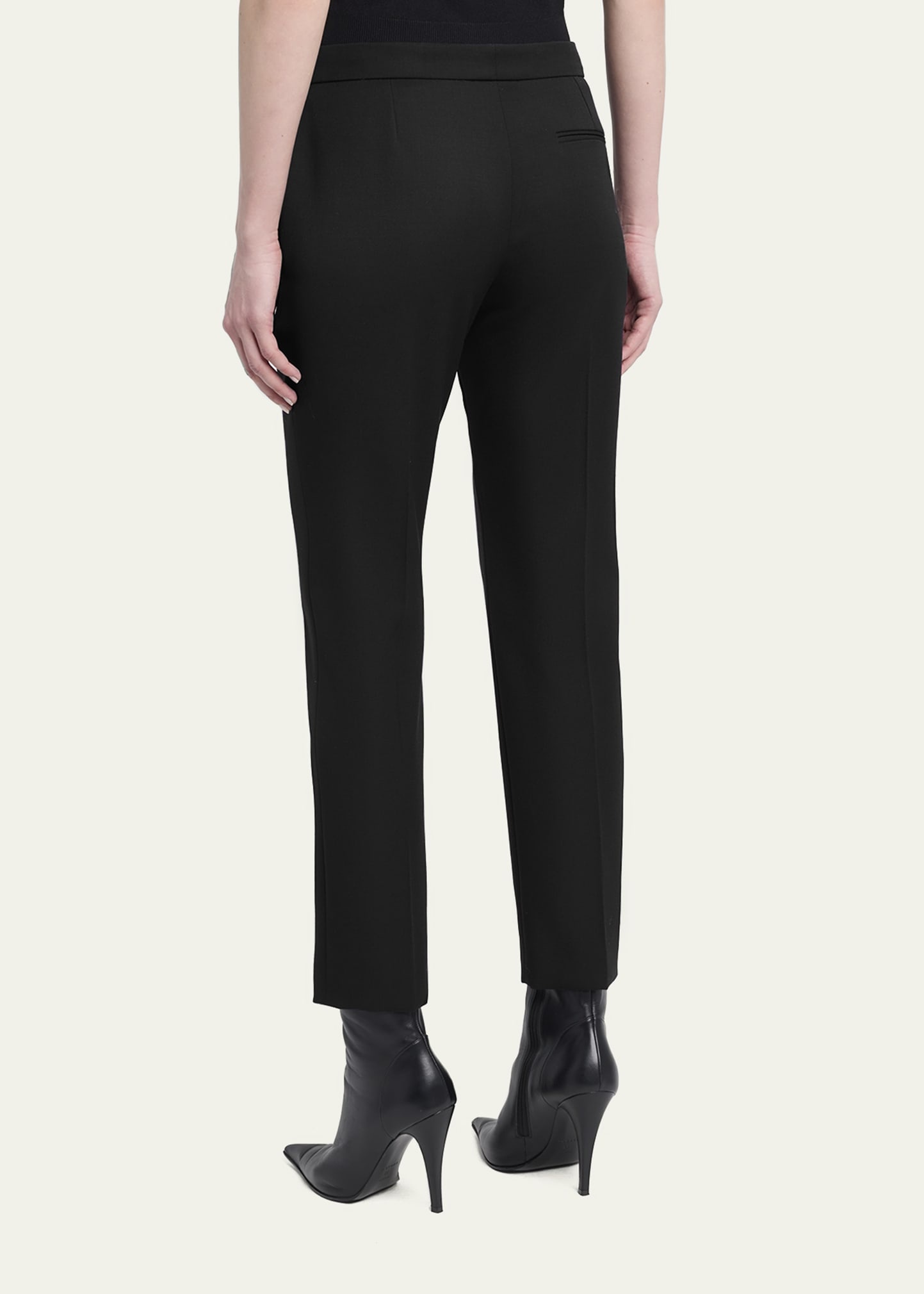 Cropped Cigarette Trousers - 3