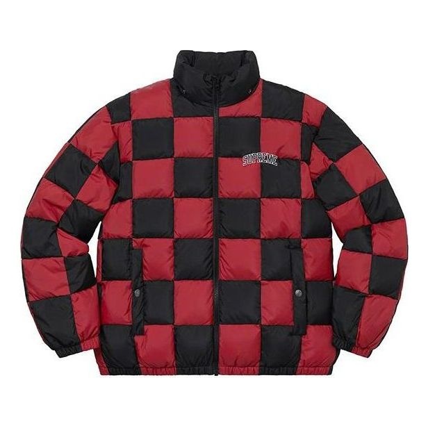 Supreme FW19 Week 17 Checkerboard Puffy Jacket 'Red' SUP-FW19-10891 - 1