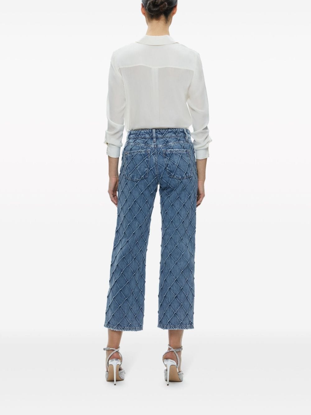 Weezy quilted cropped jeans - 4