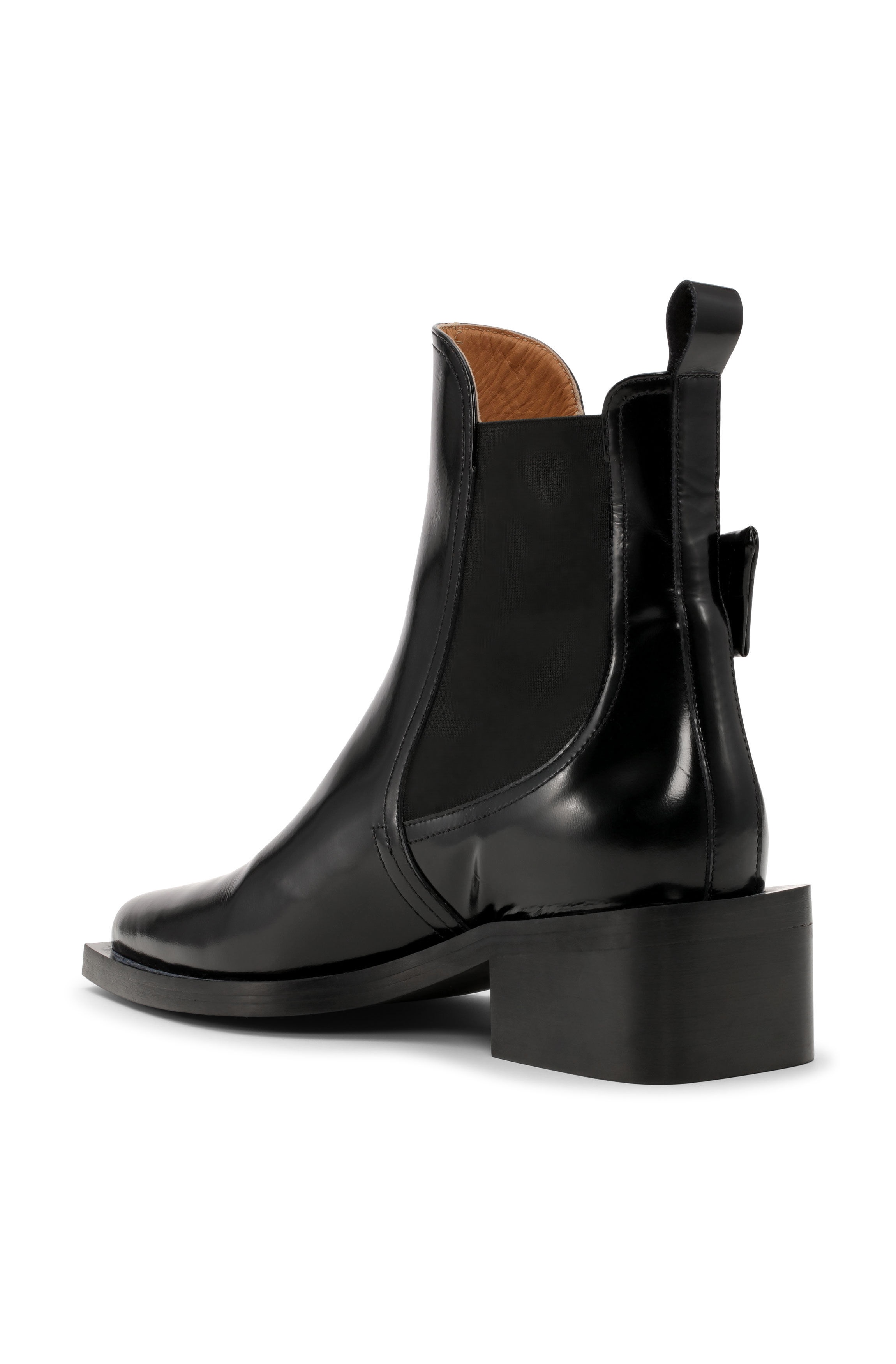 BLACK CHUNKY BUCKLE CHELSEA BOOTS - 2