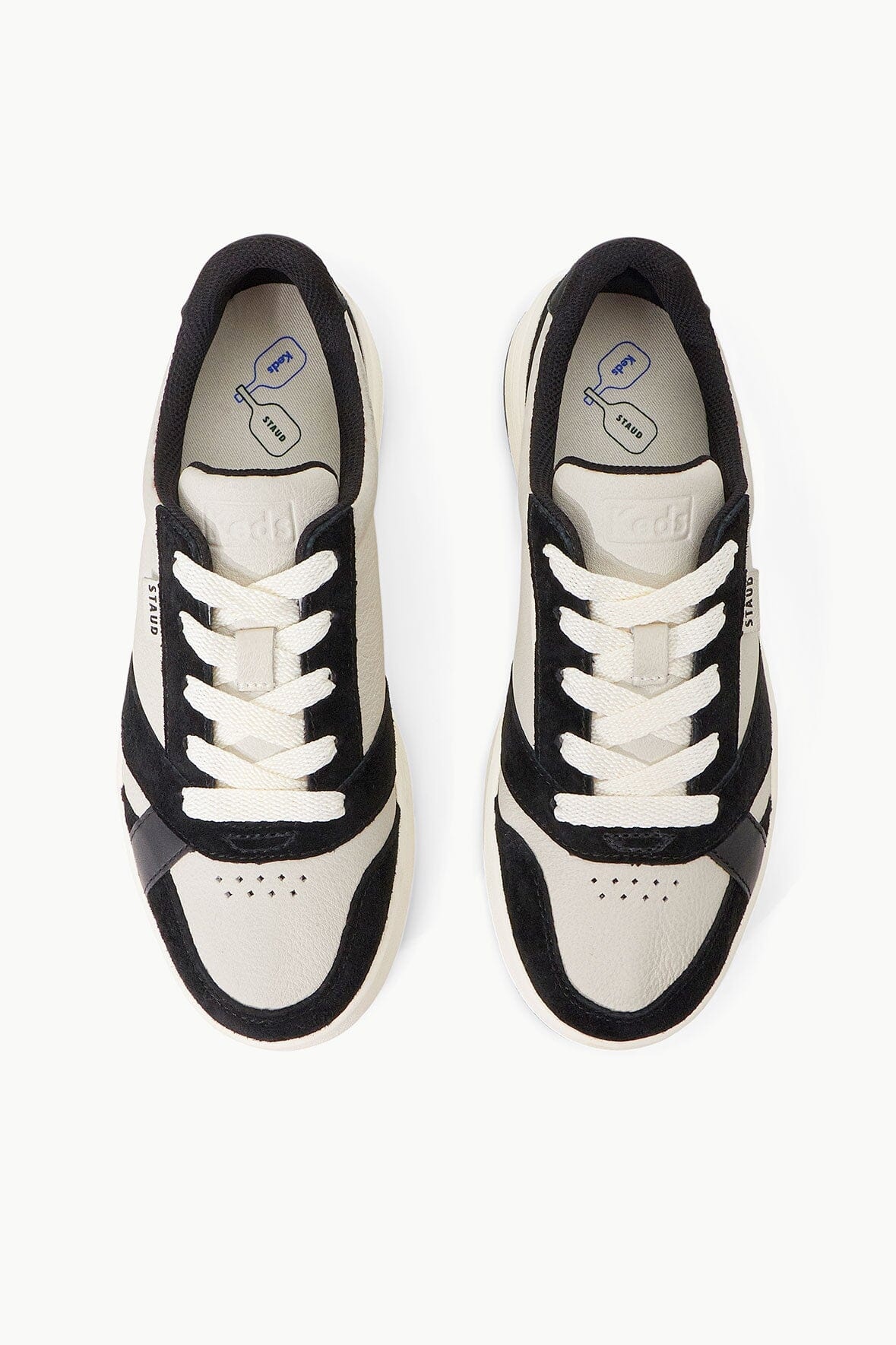 KEDS x STAUD THE COURT SNEAKER BLACK CREAM - 7