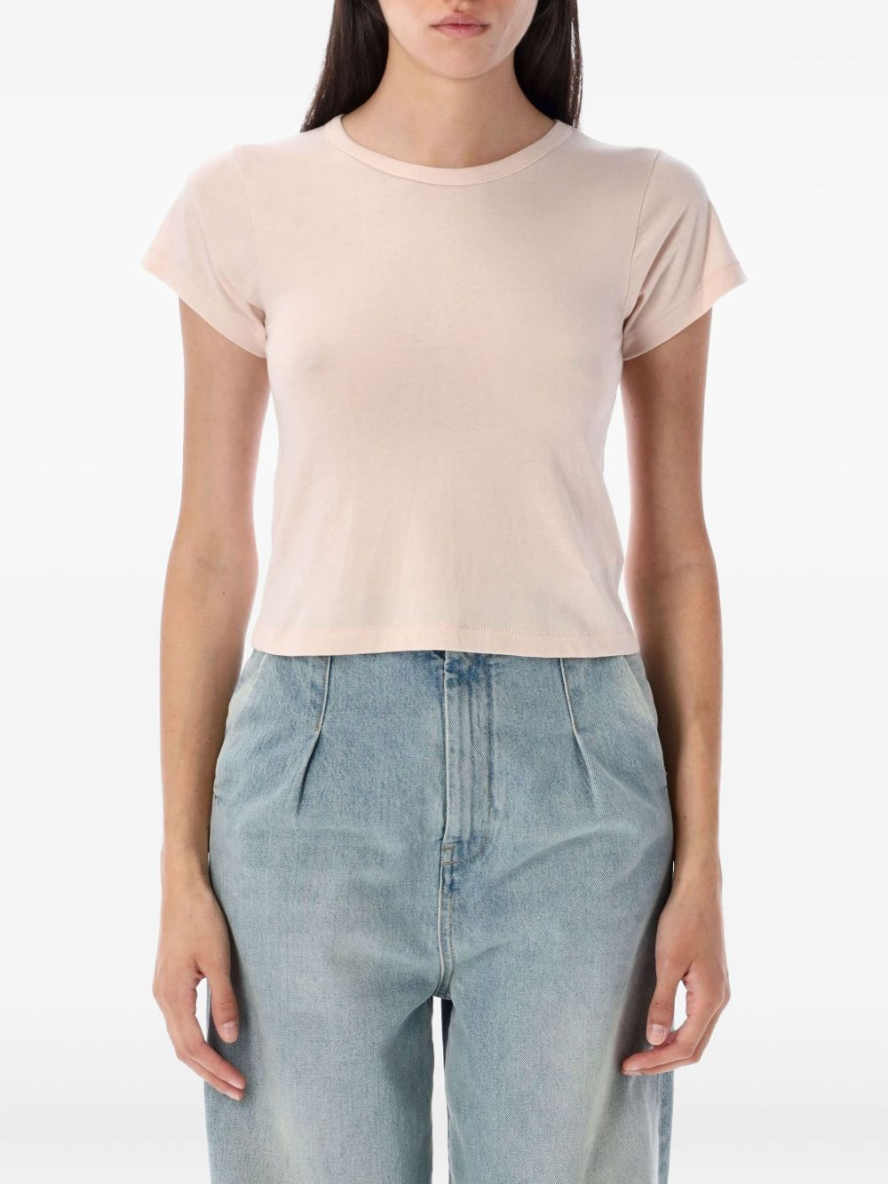 short-sleeve cropped baby tee - 1