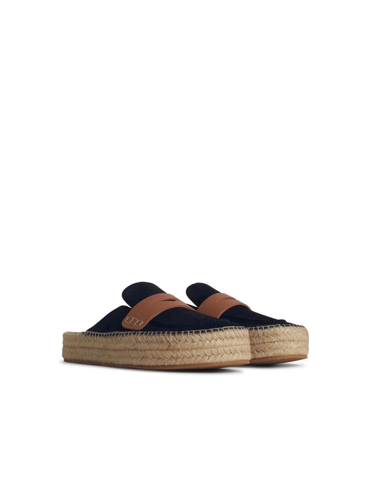 J.W. ANDERSON - Jw Anderson 'Espadrillas' Navy Suede Slippers Men - 2