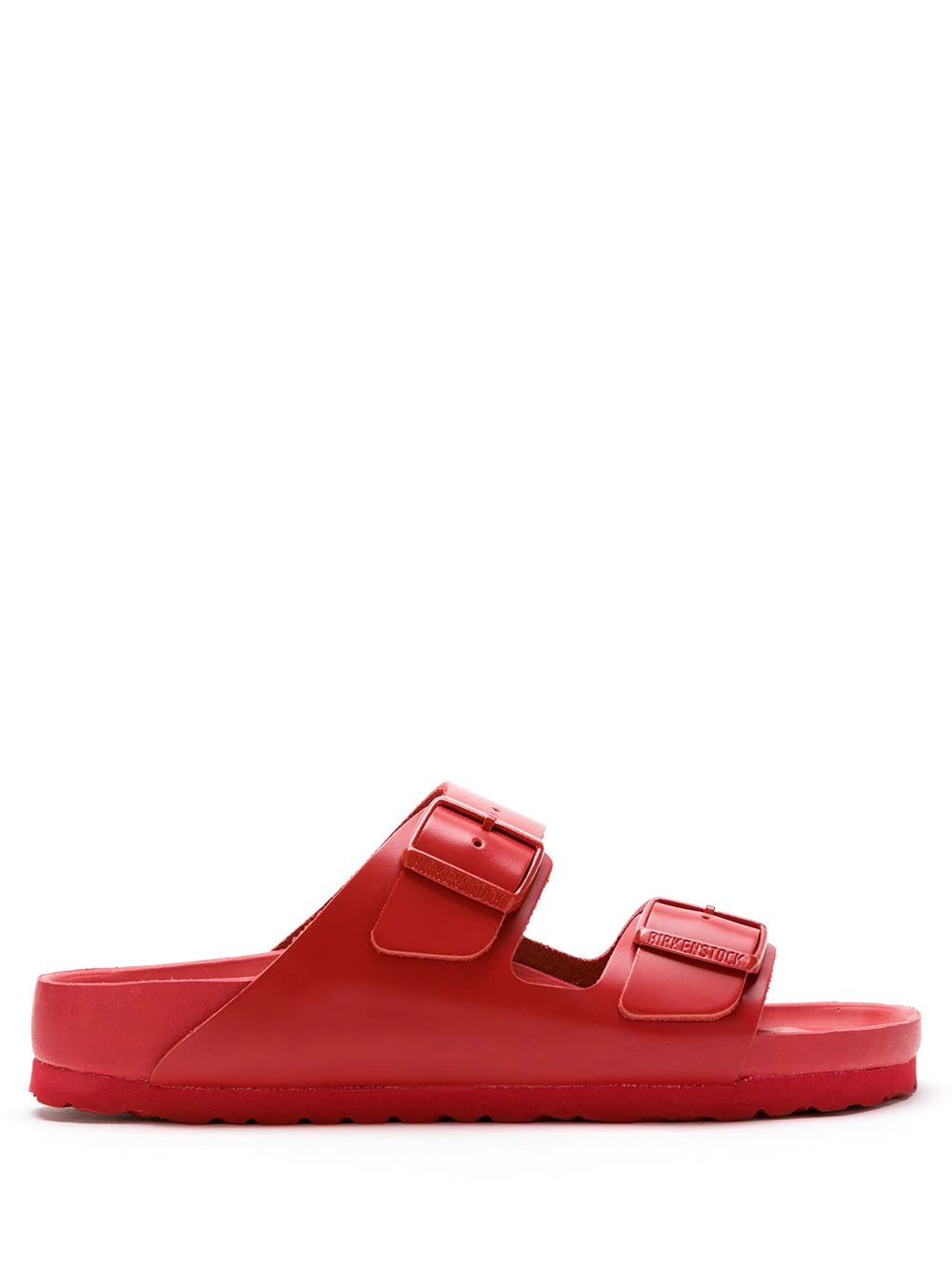 double-buckle slip-on slides - 1