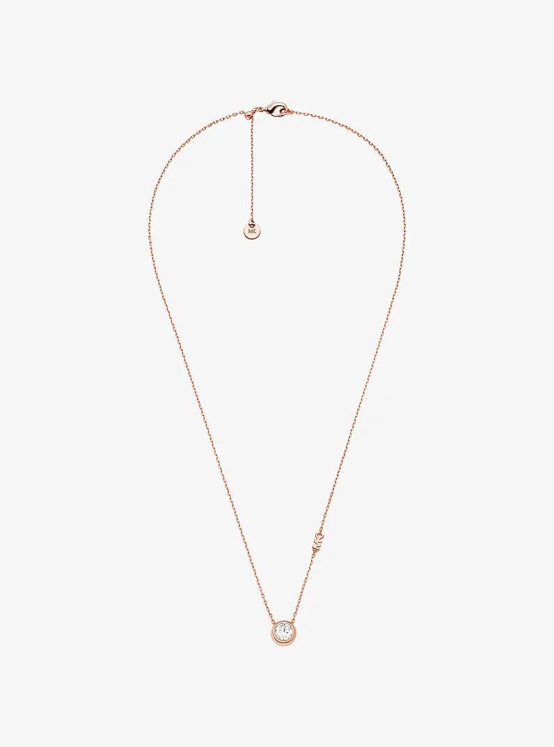 Round Stone Pendant Necklace - 1