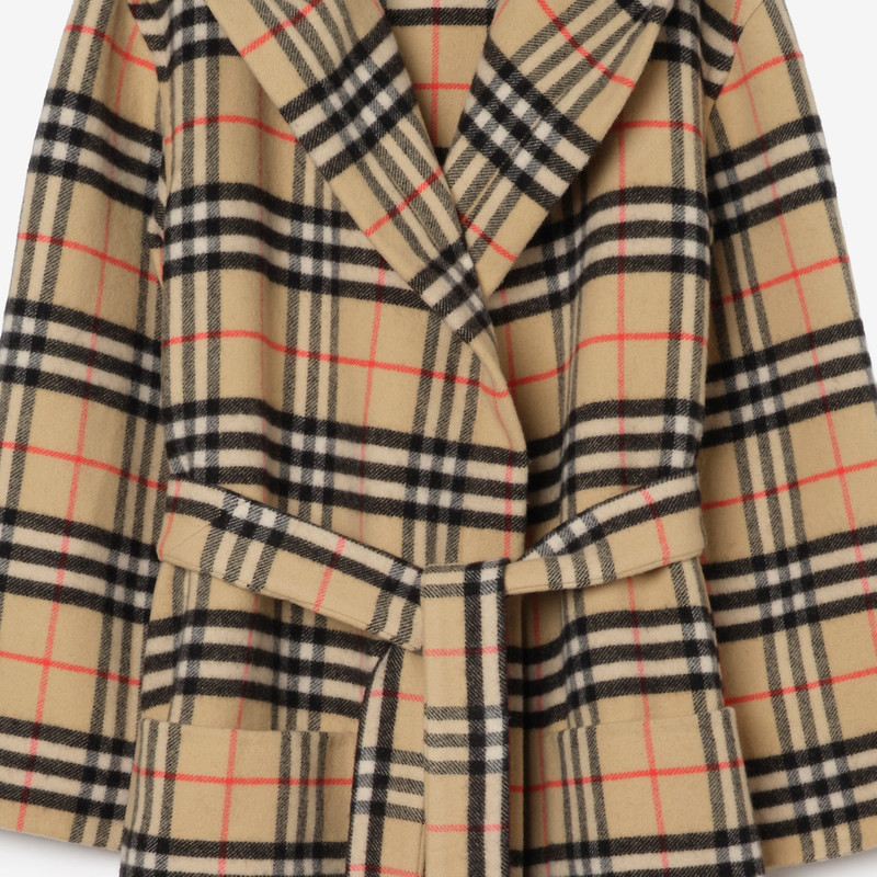 Burberry Check Wool Cashmere Robe outlook