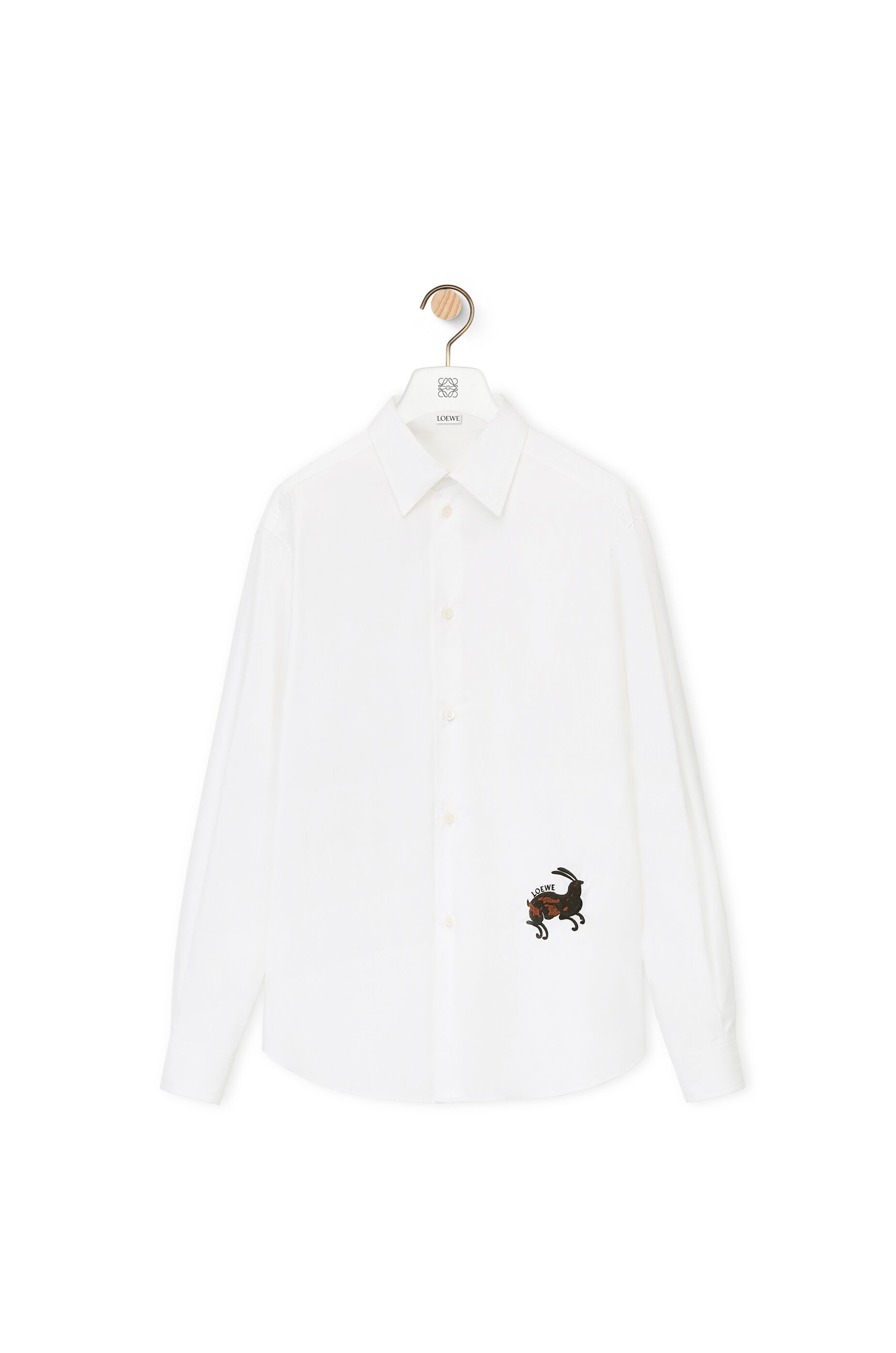 Rabbit embroidered shirt in cotton - 1