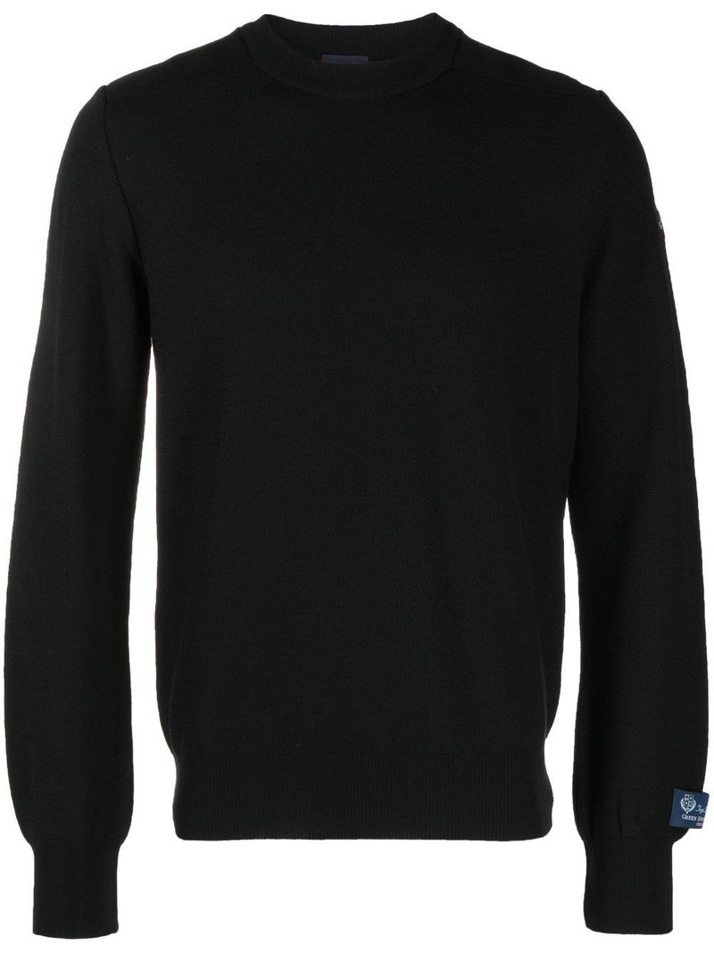 round-neck knitted jumper 1