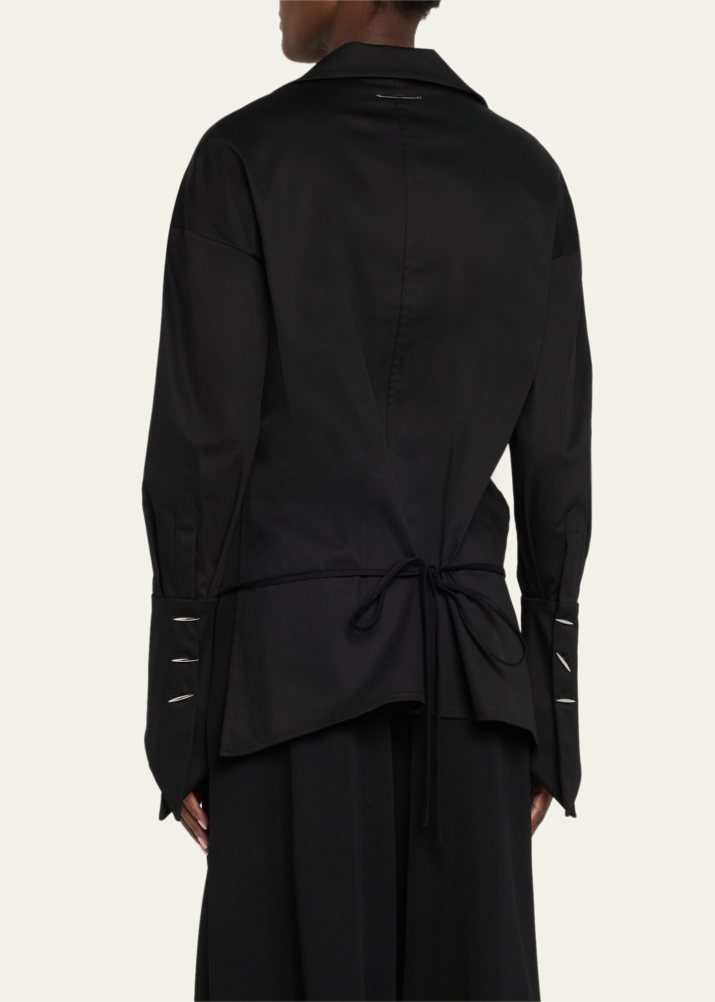 Collared Wrap Blouse - 3