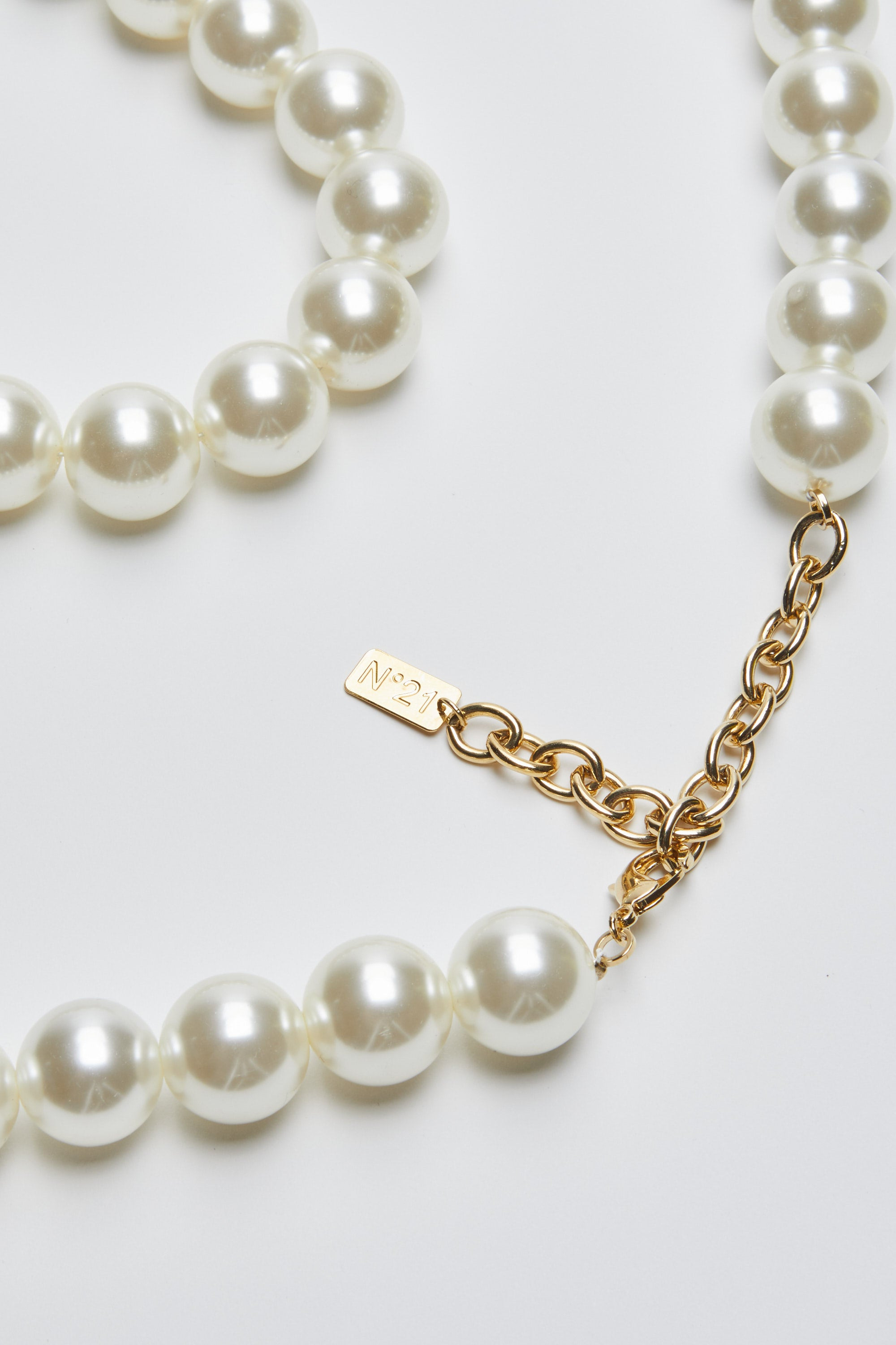 FAUX-PEARL DOUBLE NECKLACE - 5