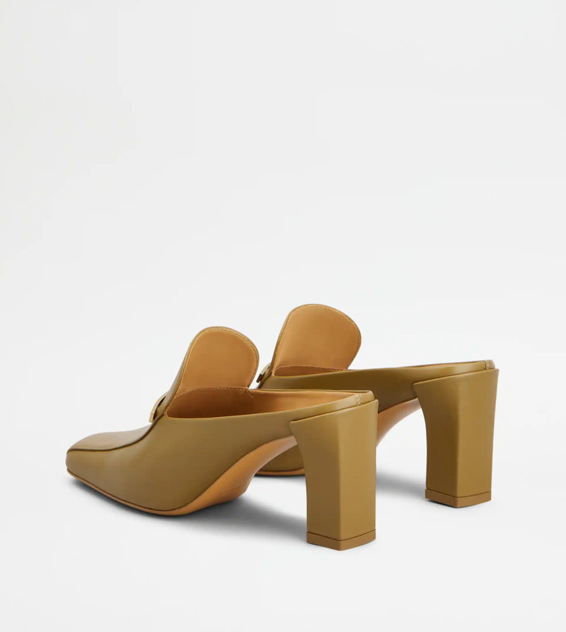Tod's MULES IN LEATHER - BROWN outlook
