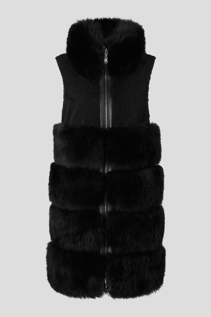 Lima Reversible lambskin waistcoat in Black - 1