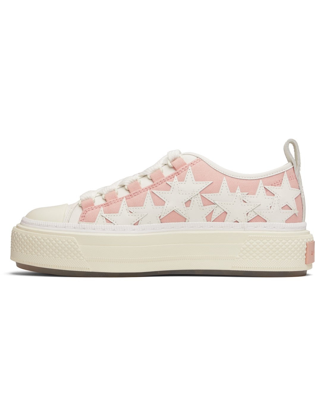 Pink & White Stars Court Low Sneakers - 3