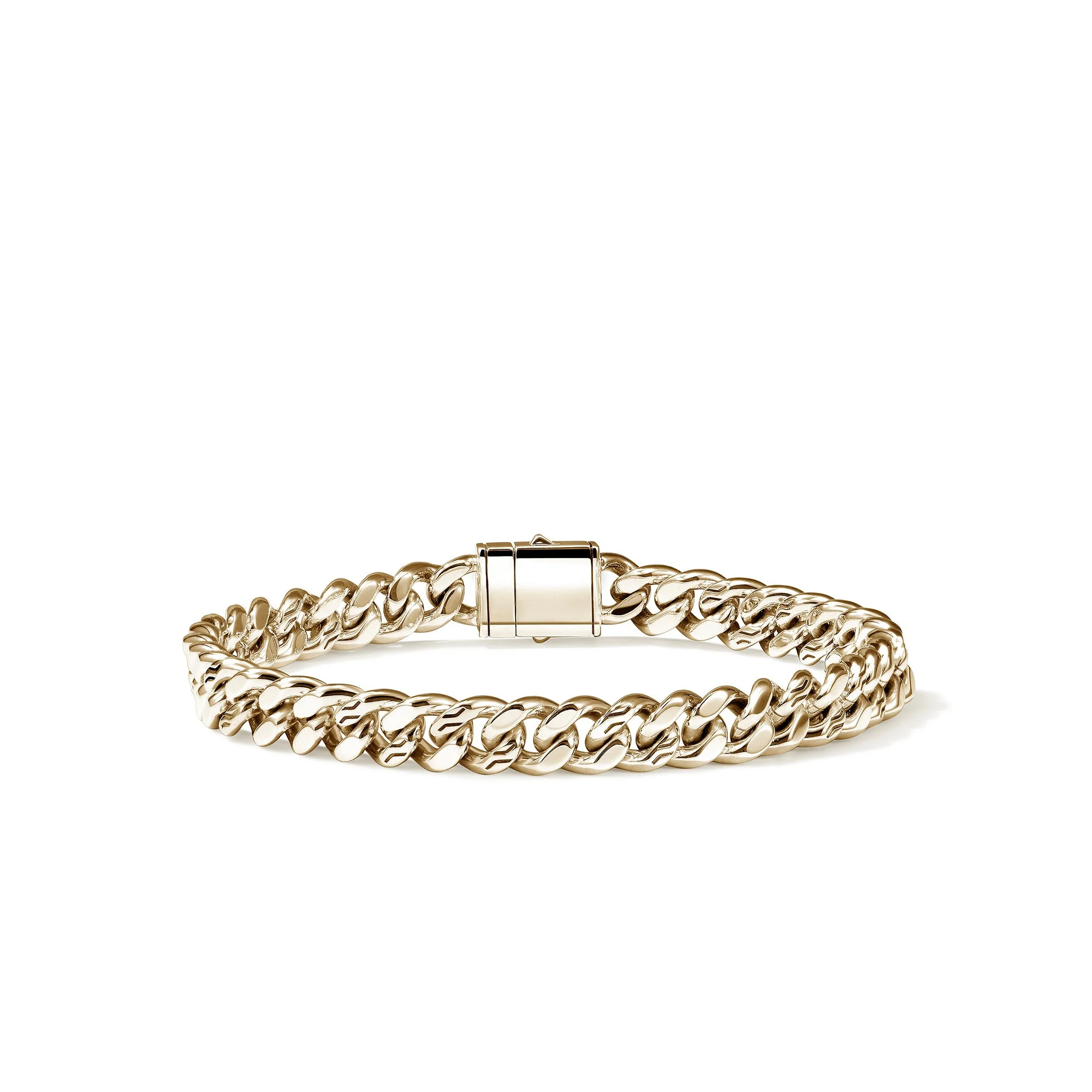 Curb Chain Bracelet, Gold, 7MM - 1