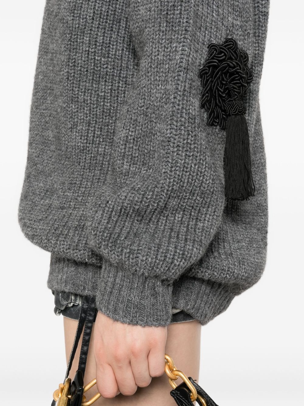 roll-neck tassel-embellished sweater - 5