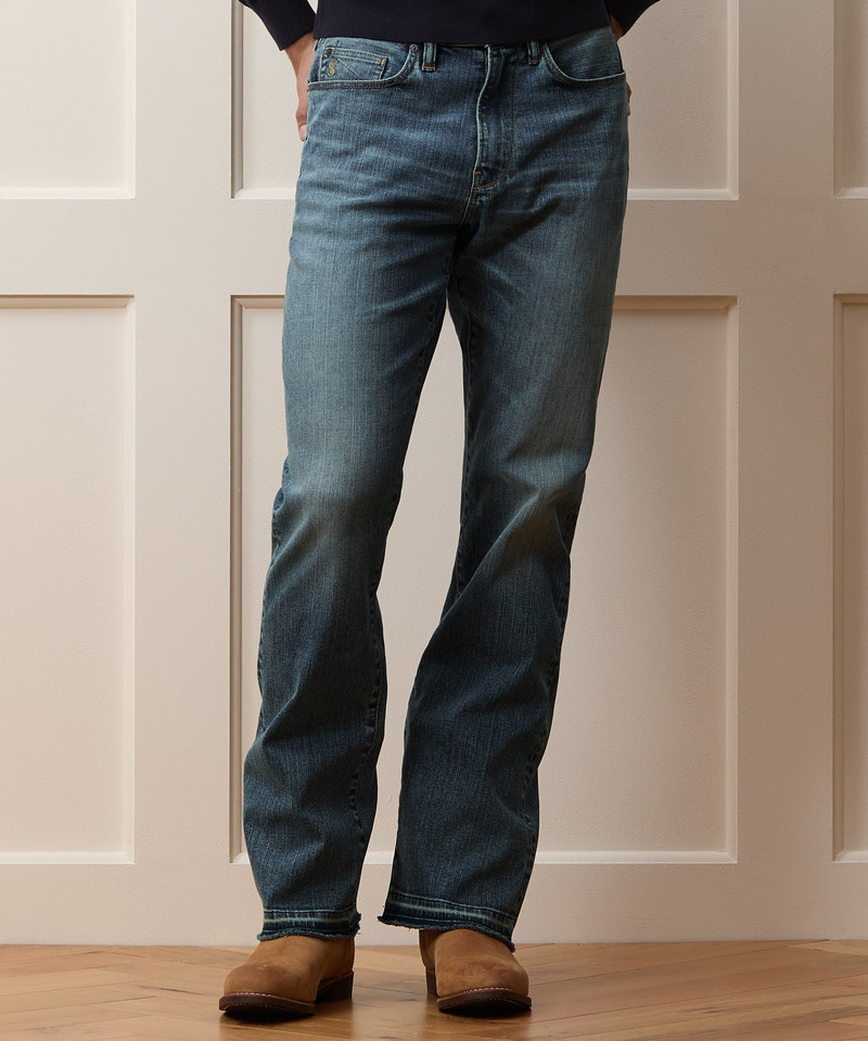 TODD SNYDER Western Jean in Medium Indigo outlook