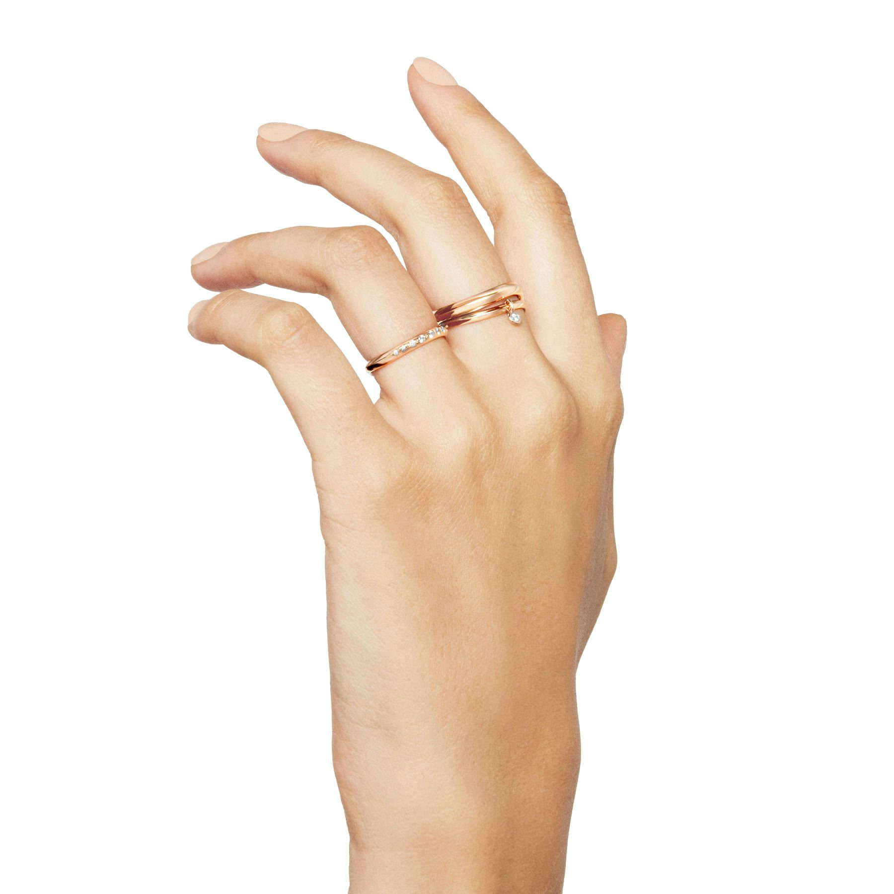 ROSE GOLD & WHITE DIAMOND ESSENTIALS RING - 3
