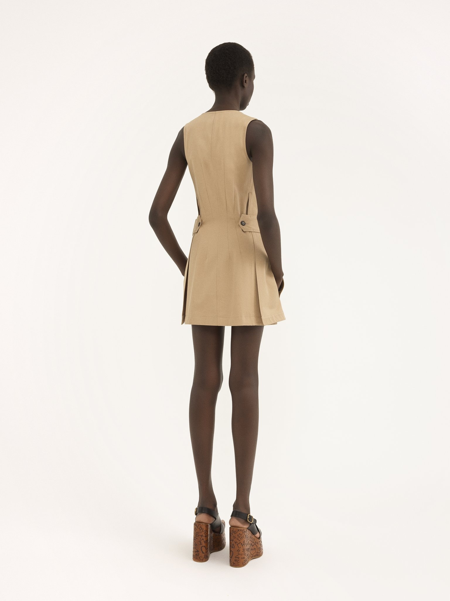 SAHARIENNE DRESS IN COTTON GABARDINE - 5
