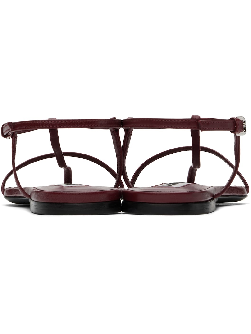 Burgundy Pointed Toe Sandals - 2