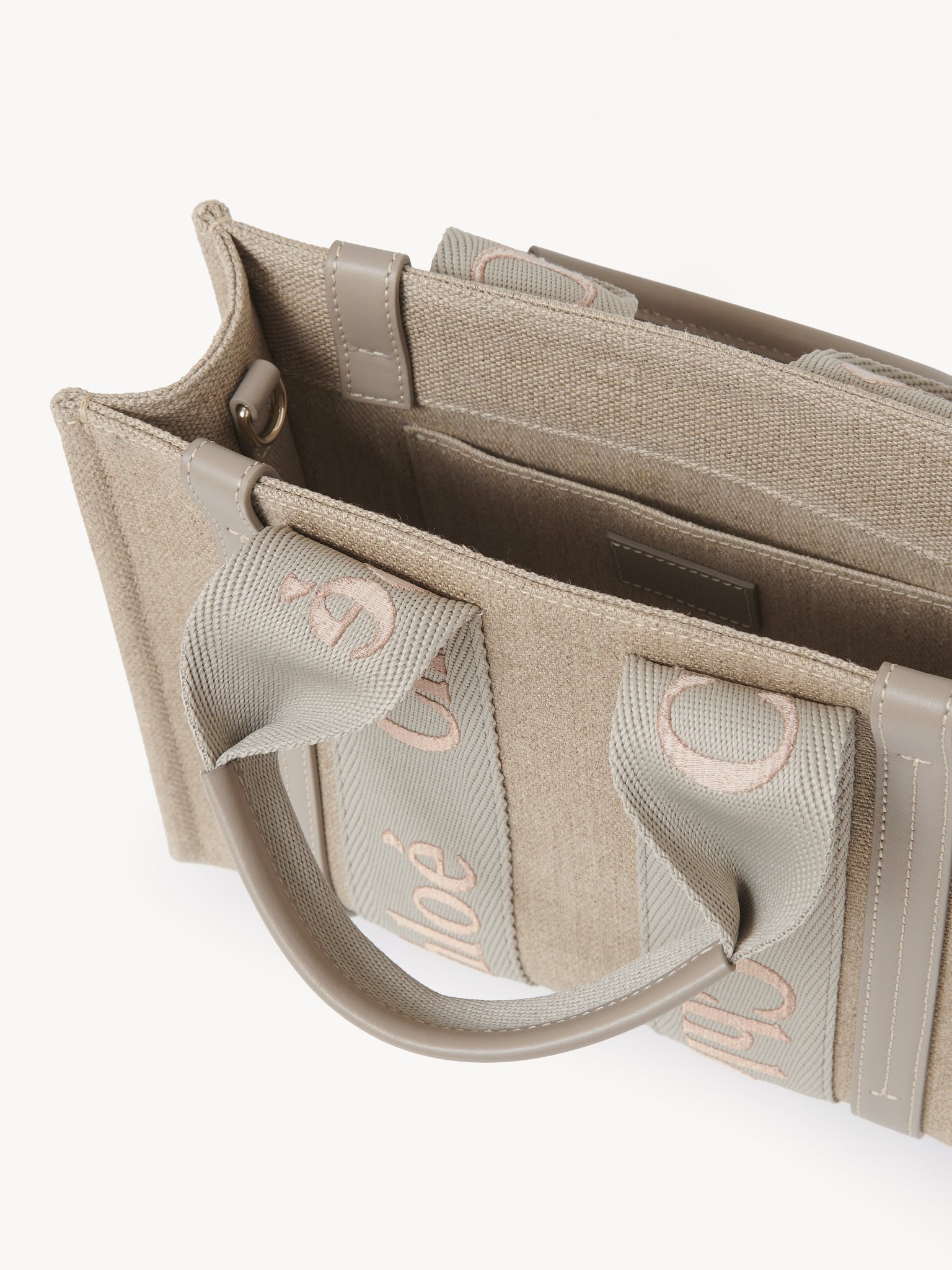 SMALL WOODY TOTE BAG IN LINEN - 4