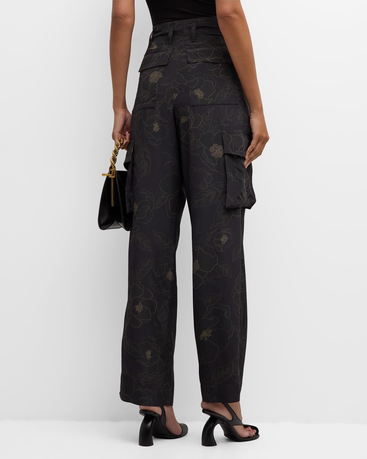 Dries Van Noten Polkam Floral Silk Pants | neimanmarcus
