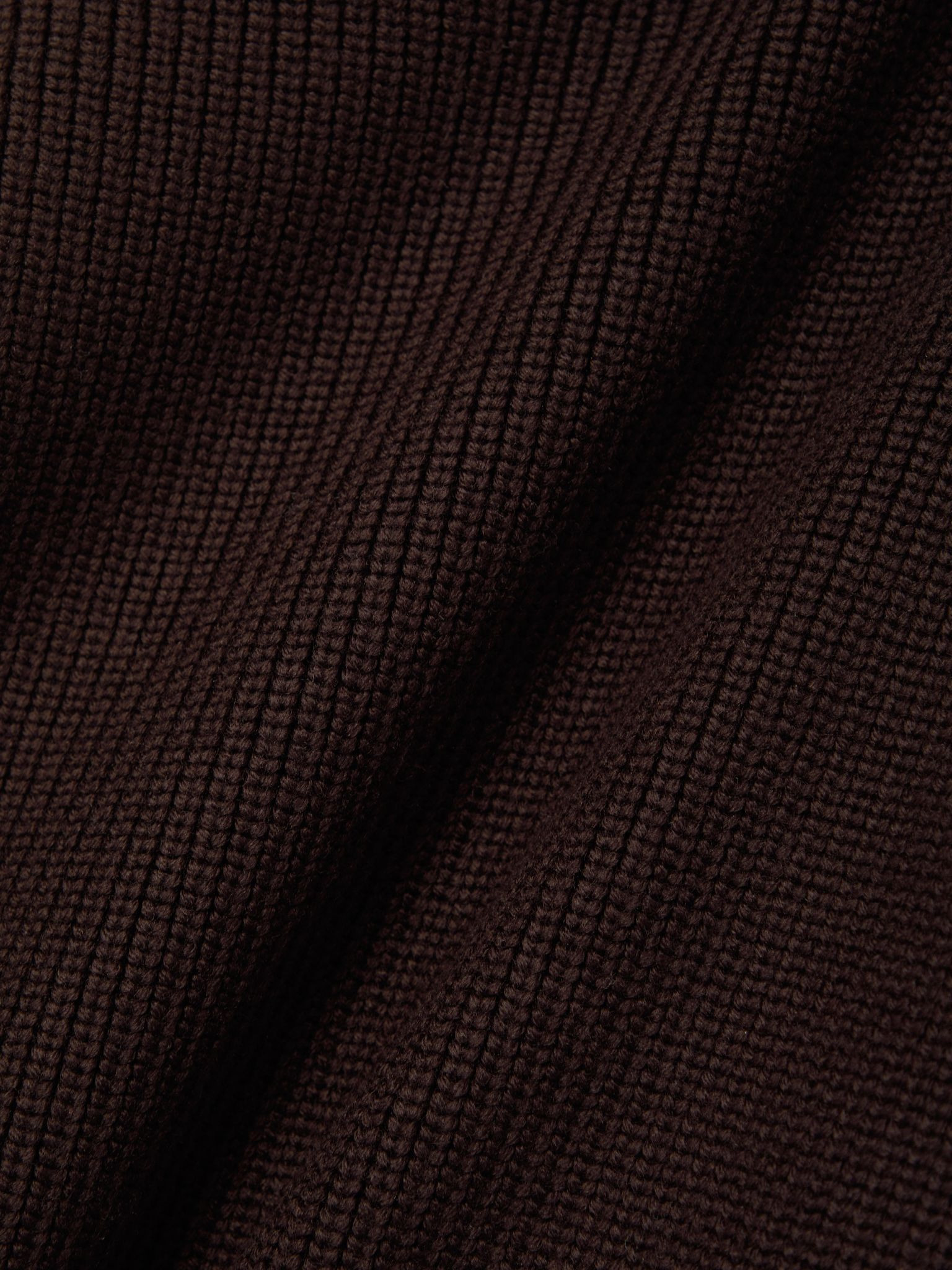 Ribbed wool turtleneck sweater Dark brown - 4